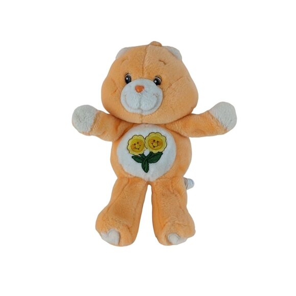 Play Along Other - Care Bears Friend Bear Plush Squeeze Hugging Arms Sunflowers Vintage 2004